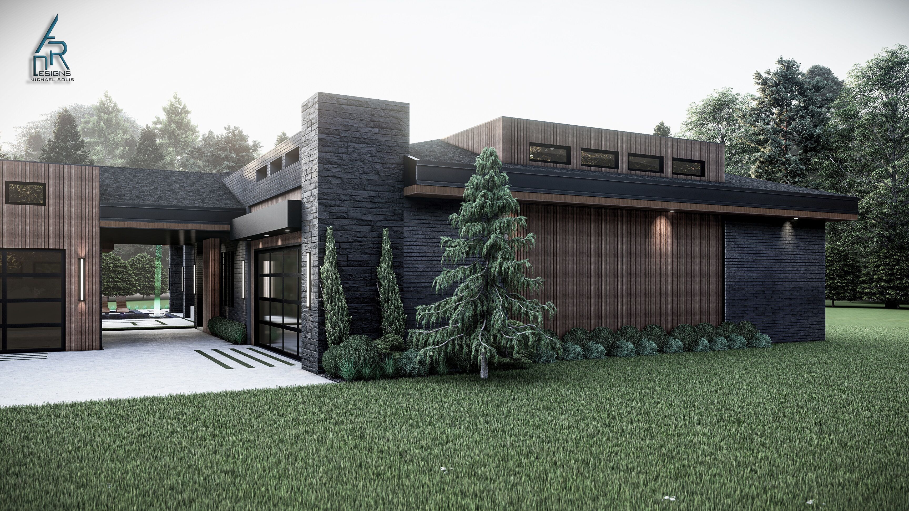 Modern House Number 6 - Stl - Dae file - 3d model Only 3D print model_13