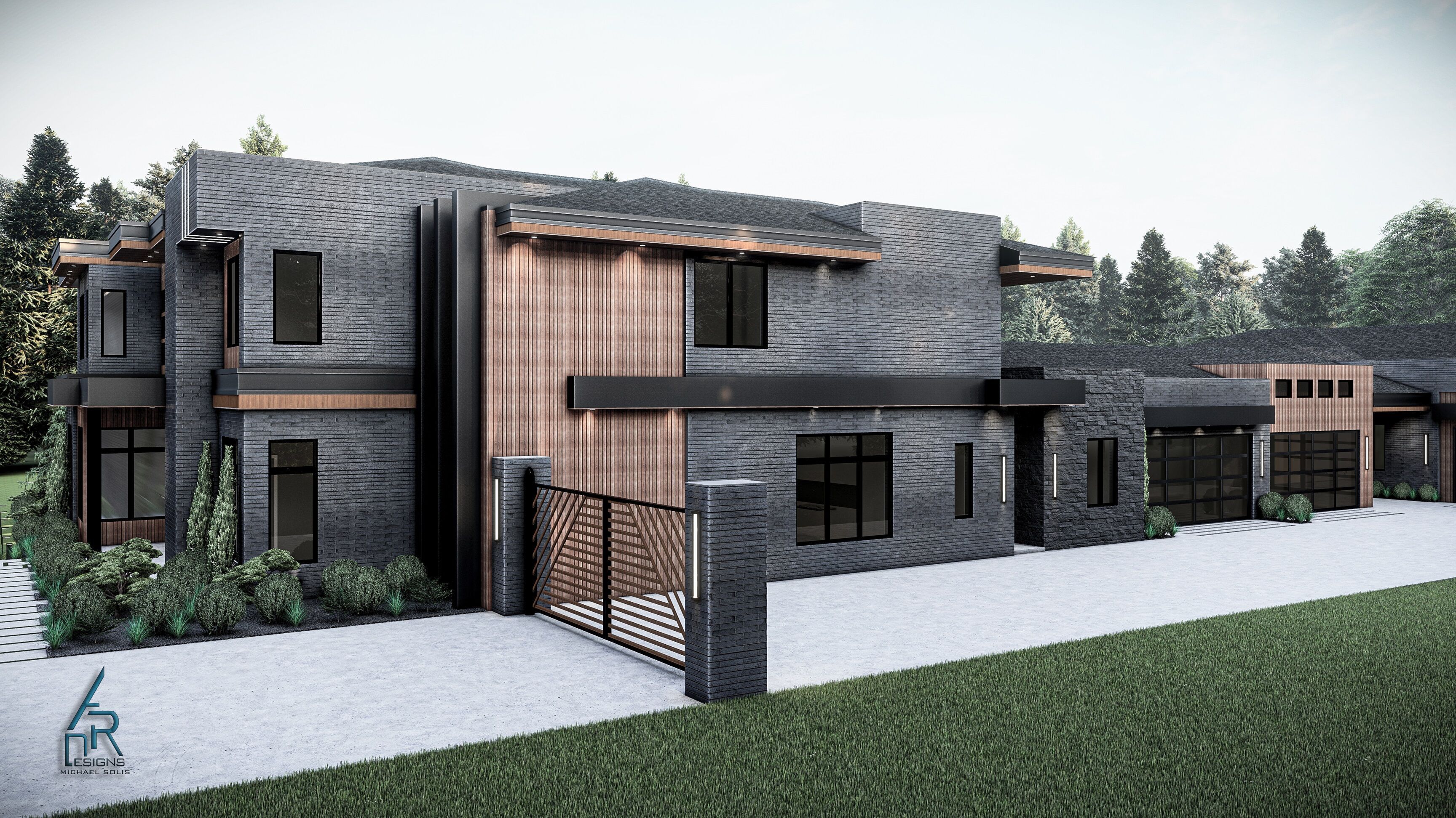 Modern House Number 6 - Stl - Dae file - 3d model Only 3D print model_10