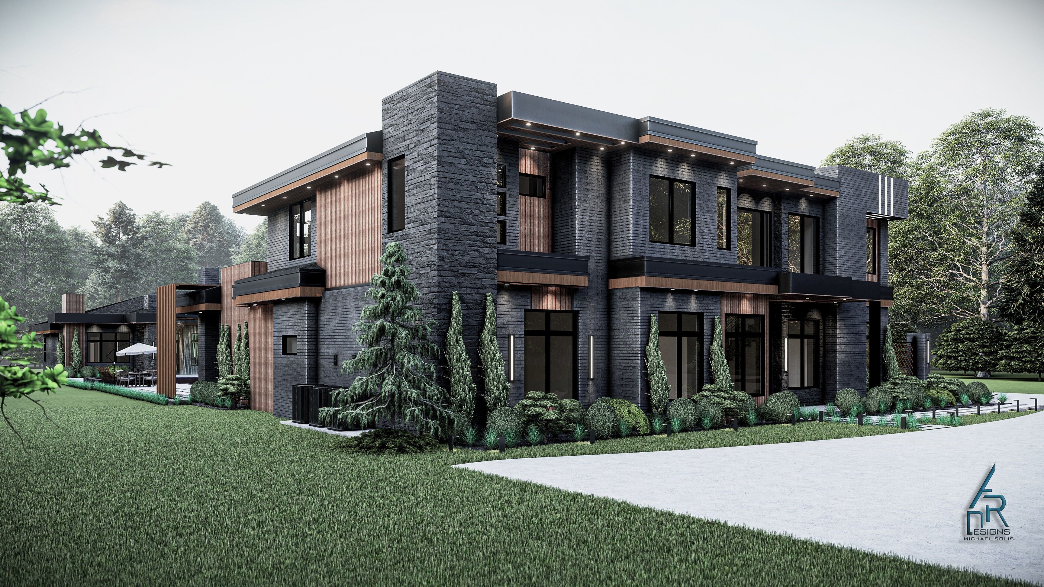 Modern House Number 6 - Stl - Dae file - 3d model Only 3D print model_6