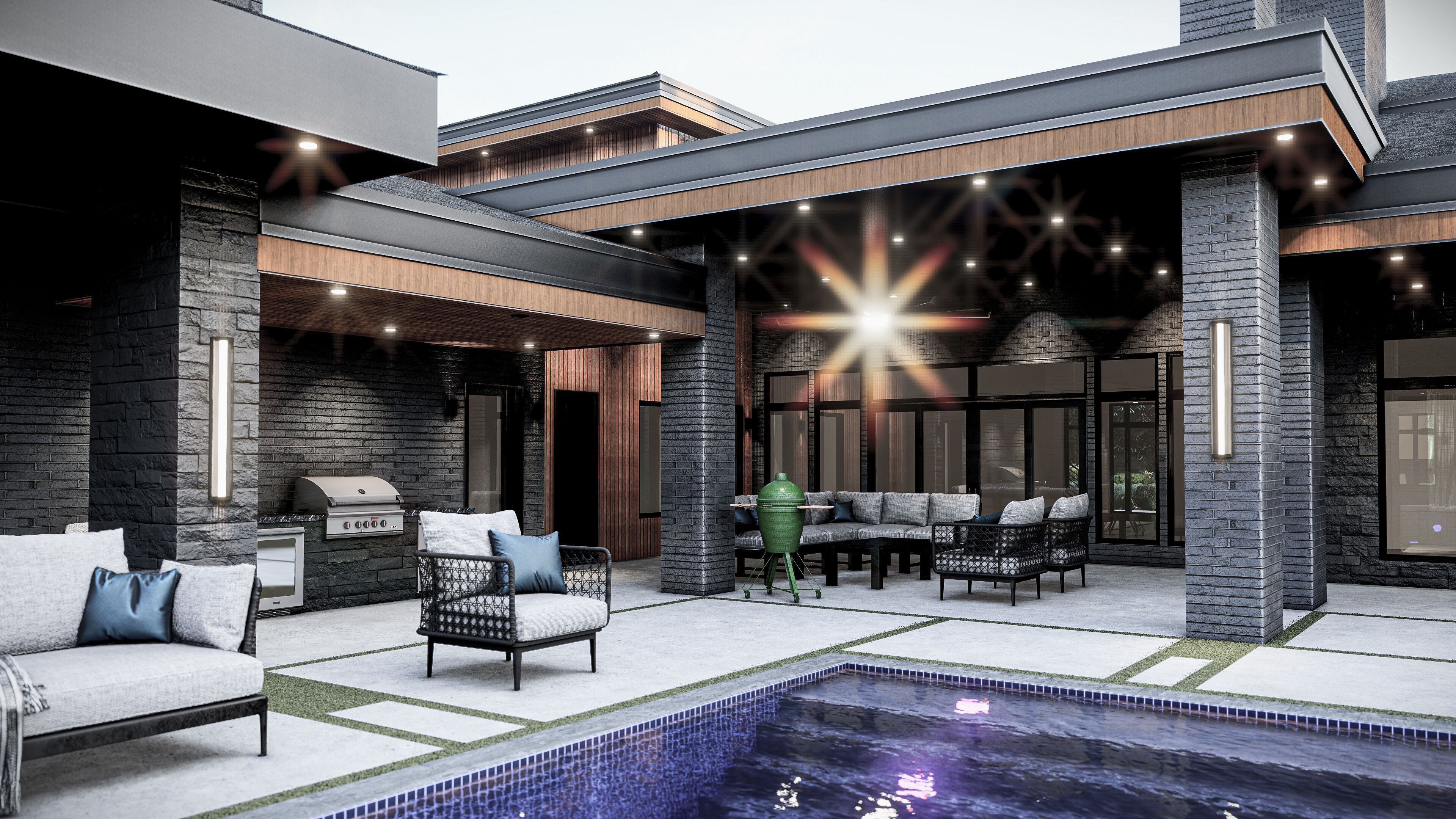 Modern House Number 6 - Stl - Dae file - 3d model Only 3D print model_5