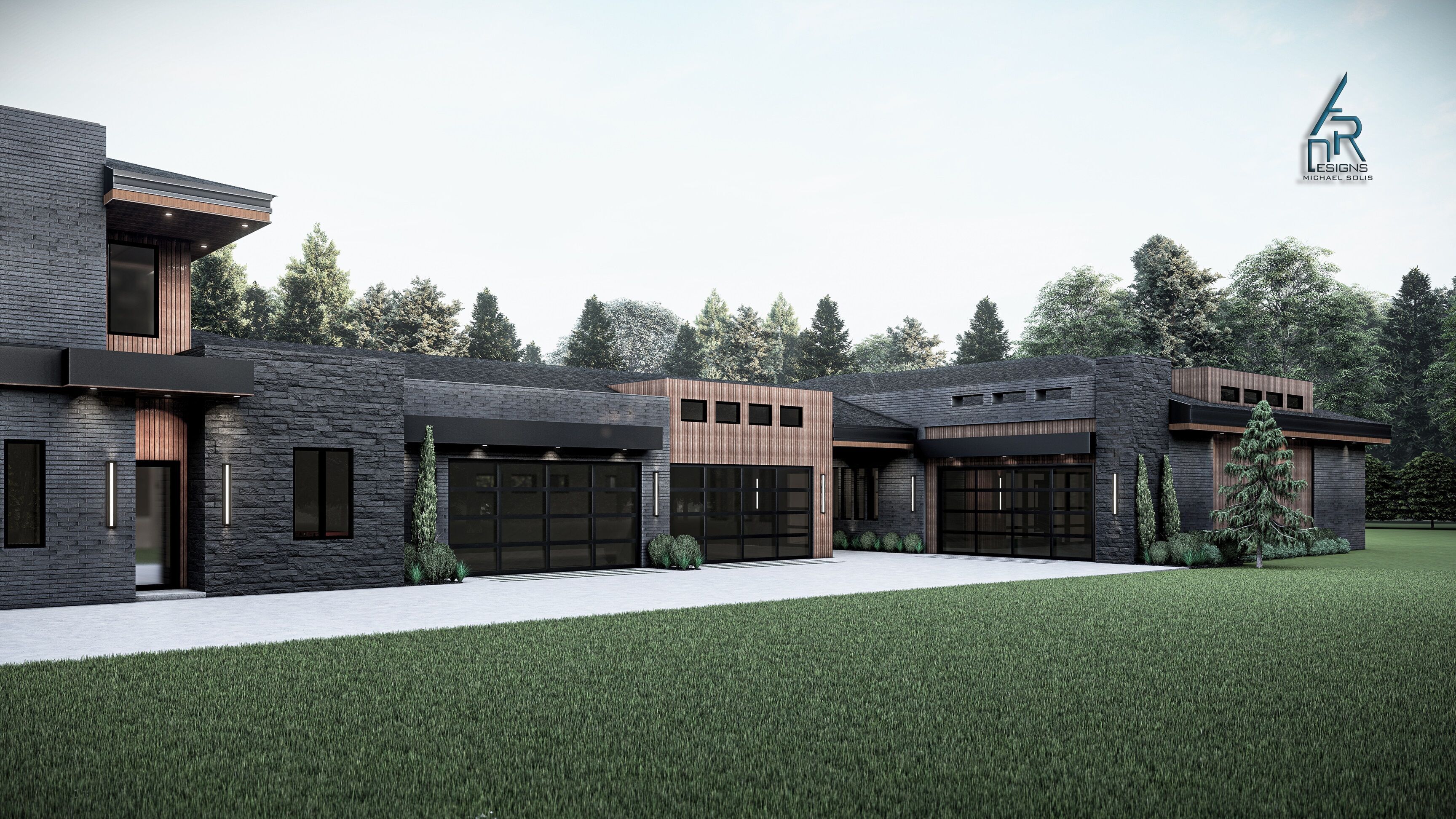 Modern House Number 6 - Stl - Dae file - 3d model Only 3D print model_11