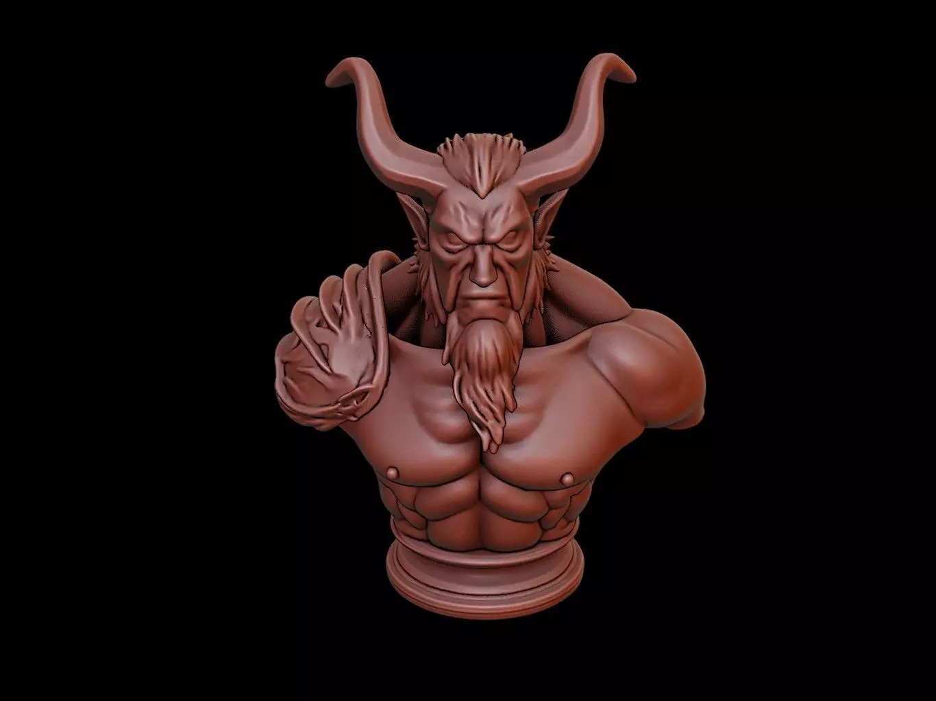 Demon Lord Bust 3D print model_0
