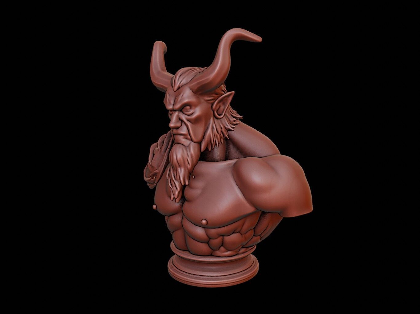 Demon Lord Bust 3D print model_2