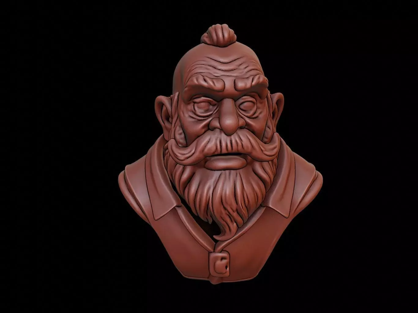 Dwarf Bust 3D print model_0
