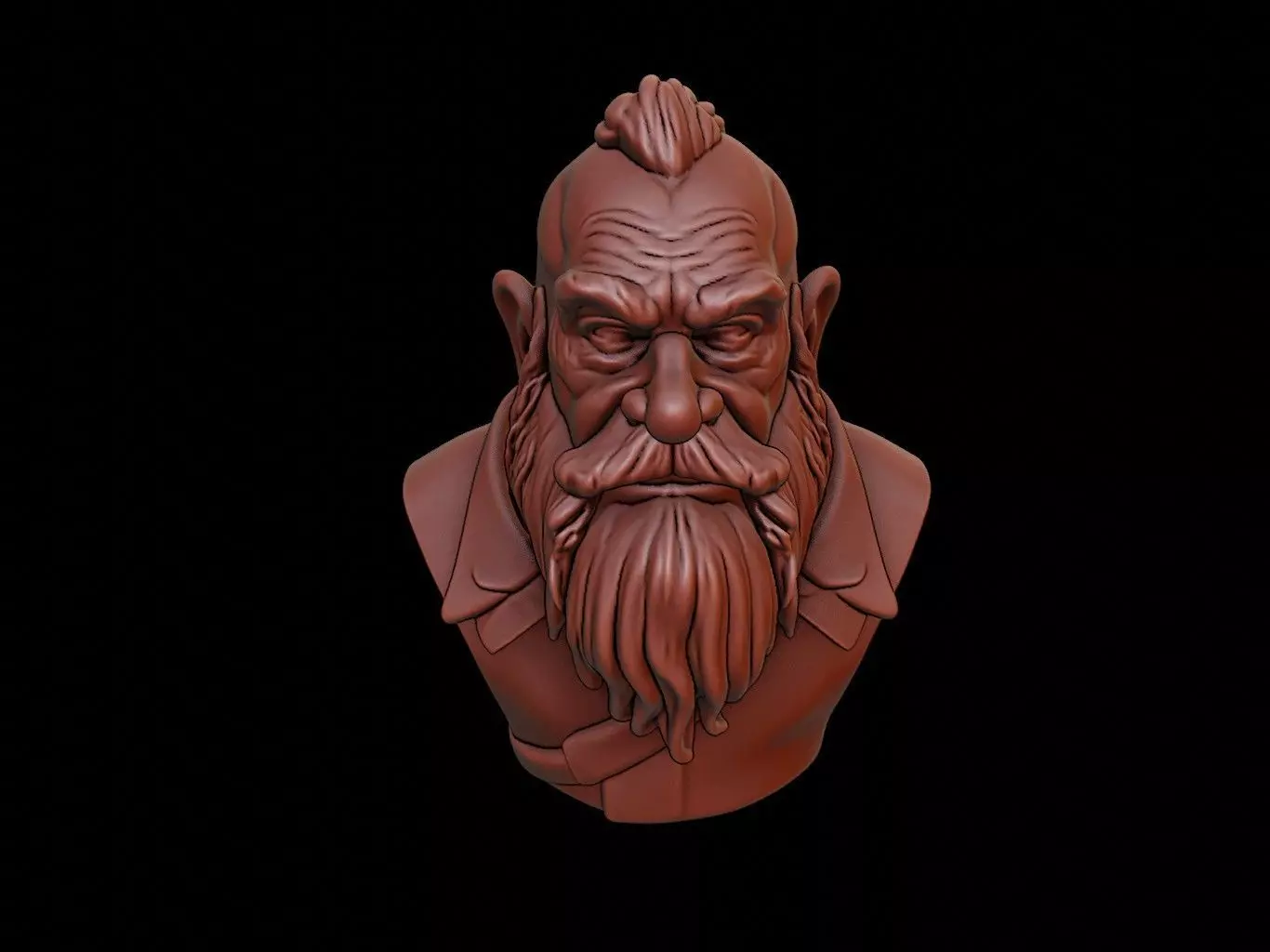 Dwarf Bust 3D print model_0
