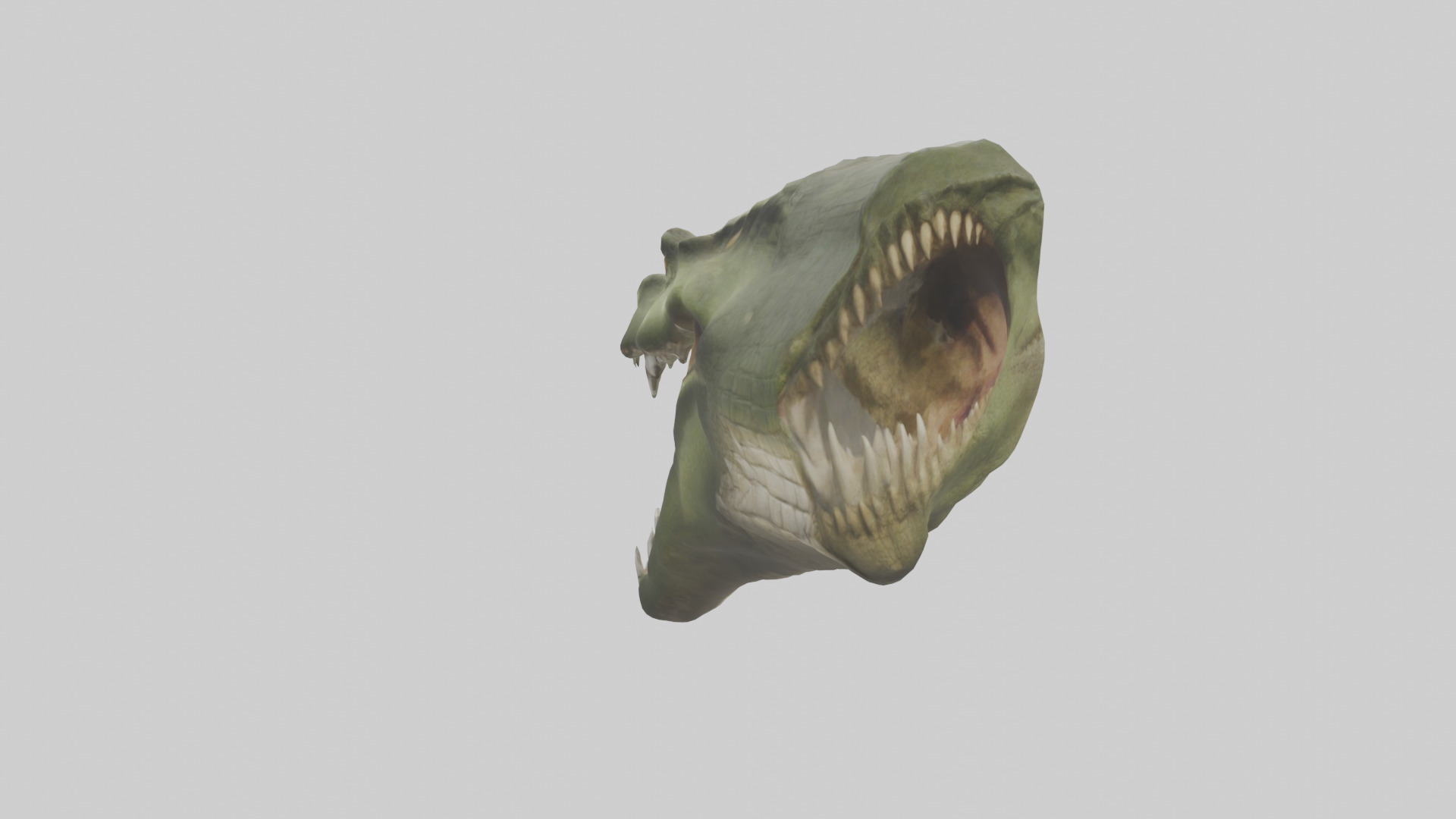 Crocodile Jaws Model Low-poly 3D model_4