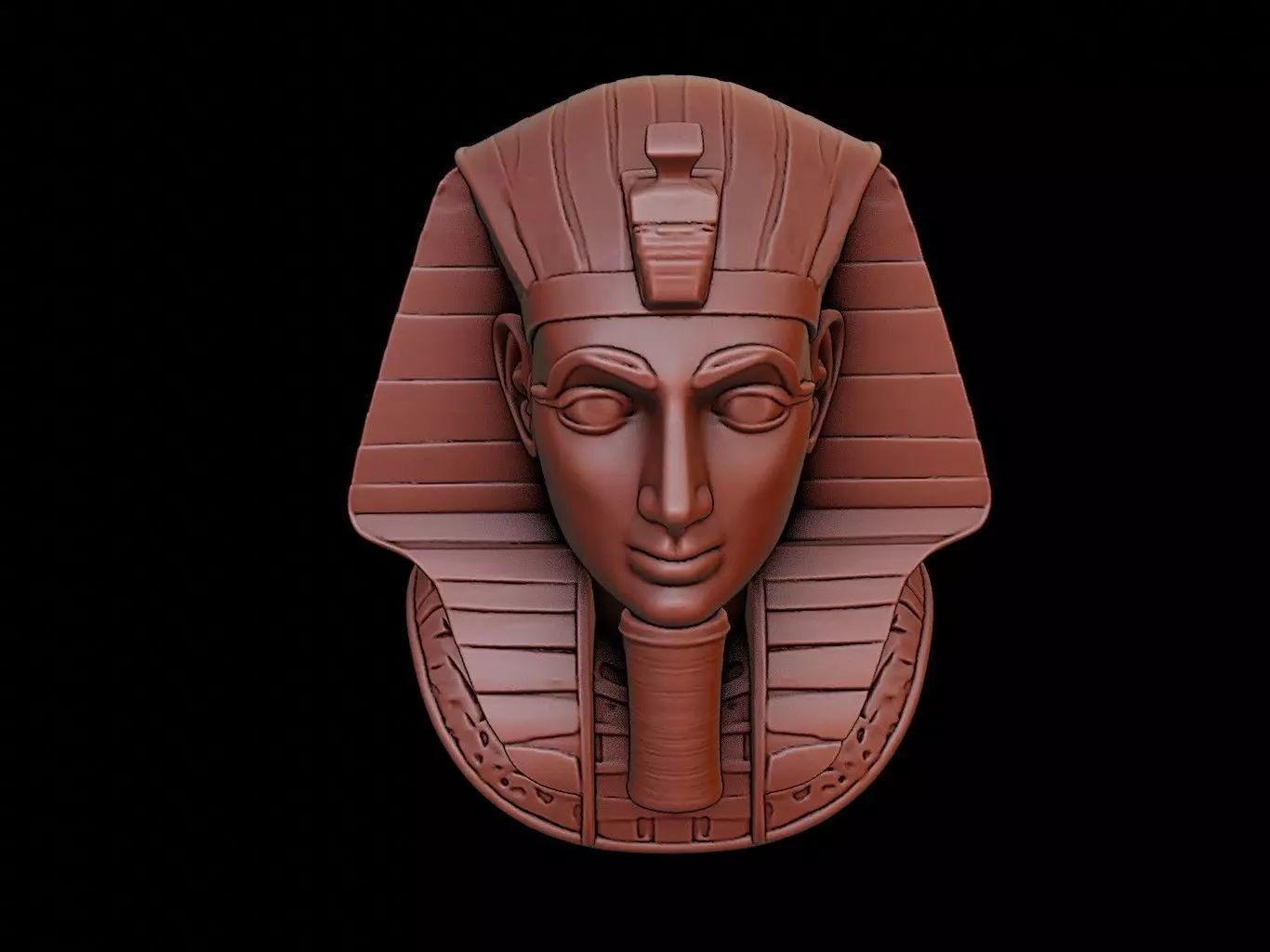 Egyptian Pharaoh Bust 3D print model_0