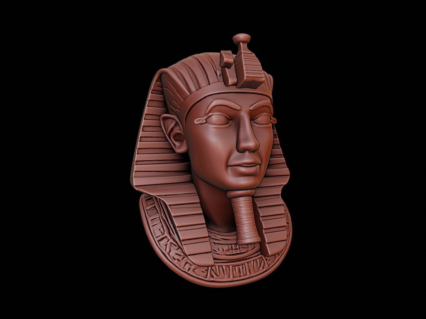 Egyptian Pharaoh Bust 3D print model_1