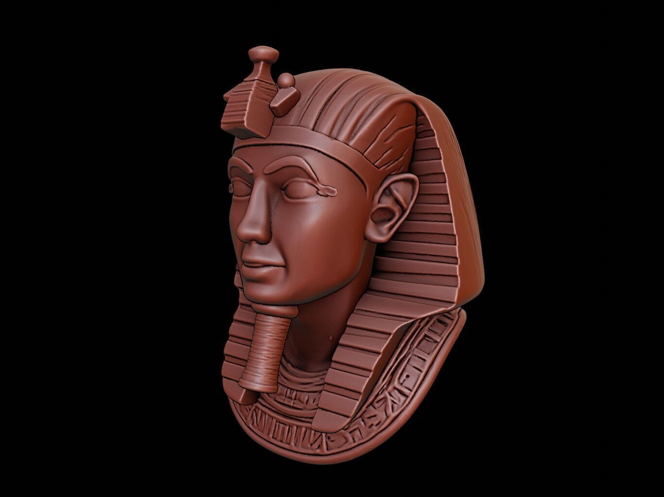 Egyptian Pharaoh Bust 3D print model_2