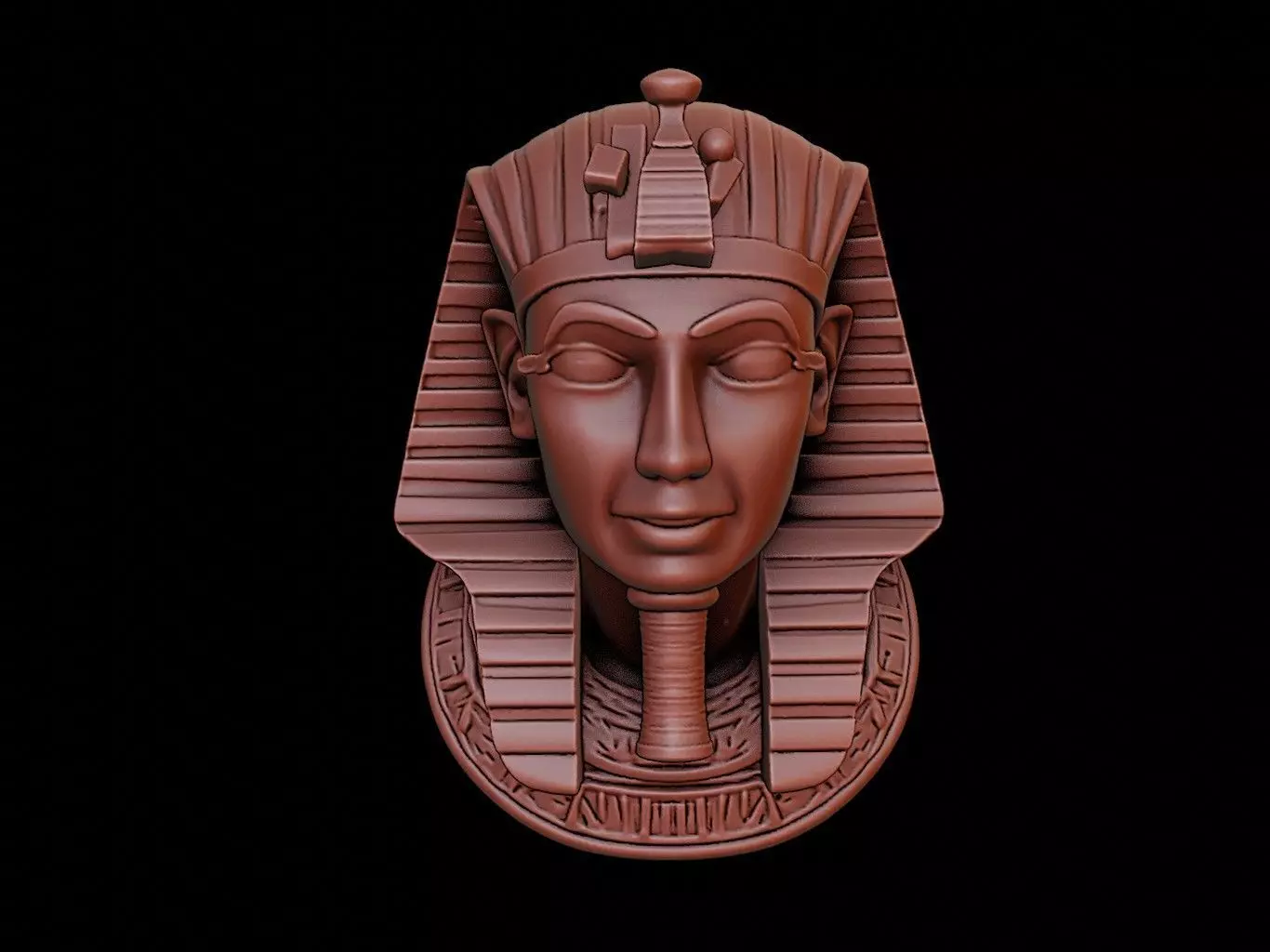 Egyptian Pharaoh Bust 3D print model_0