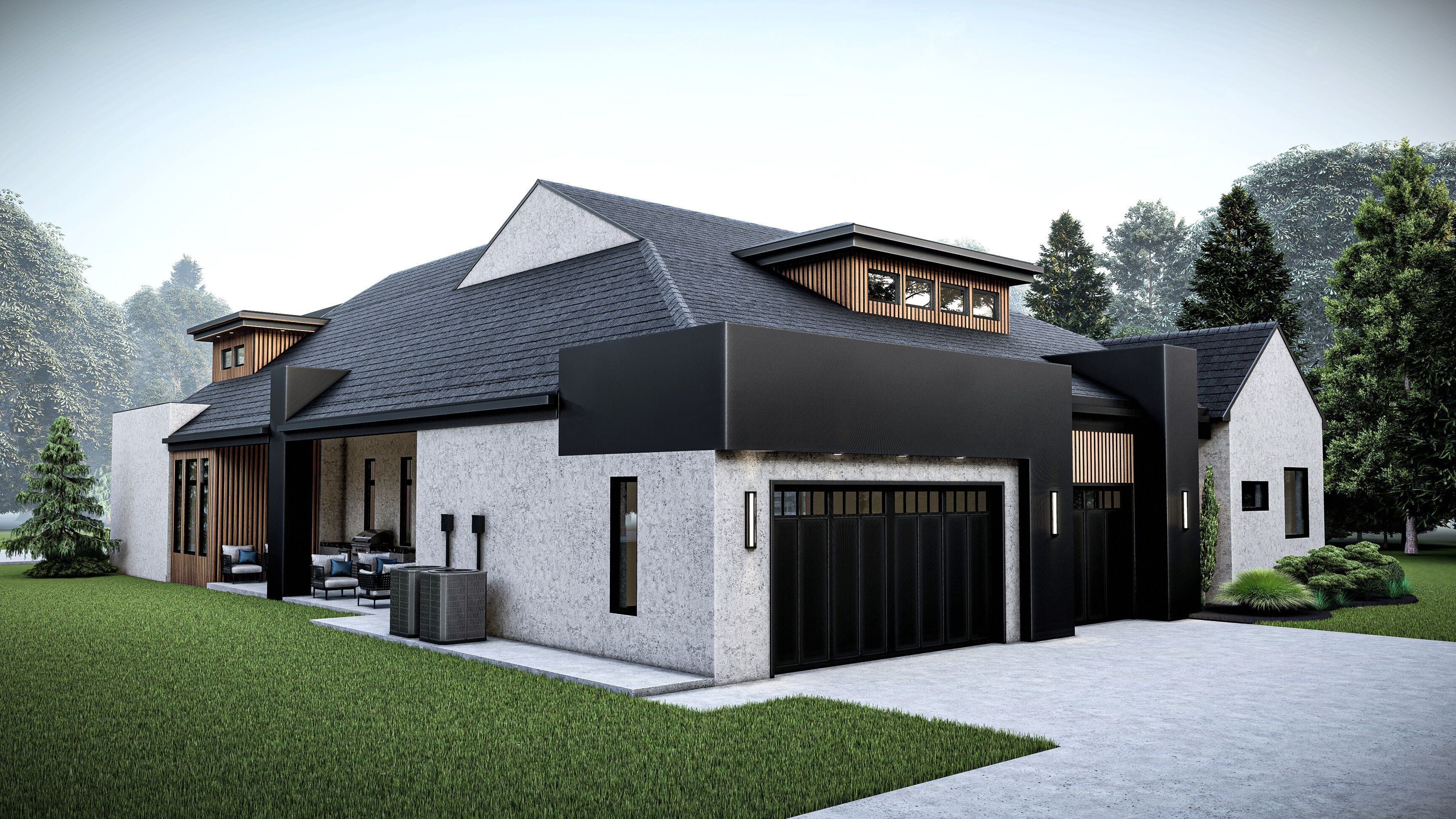 Modern House Number 7 - Stl-Dae file - 3d model Only 3D print model_10