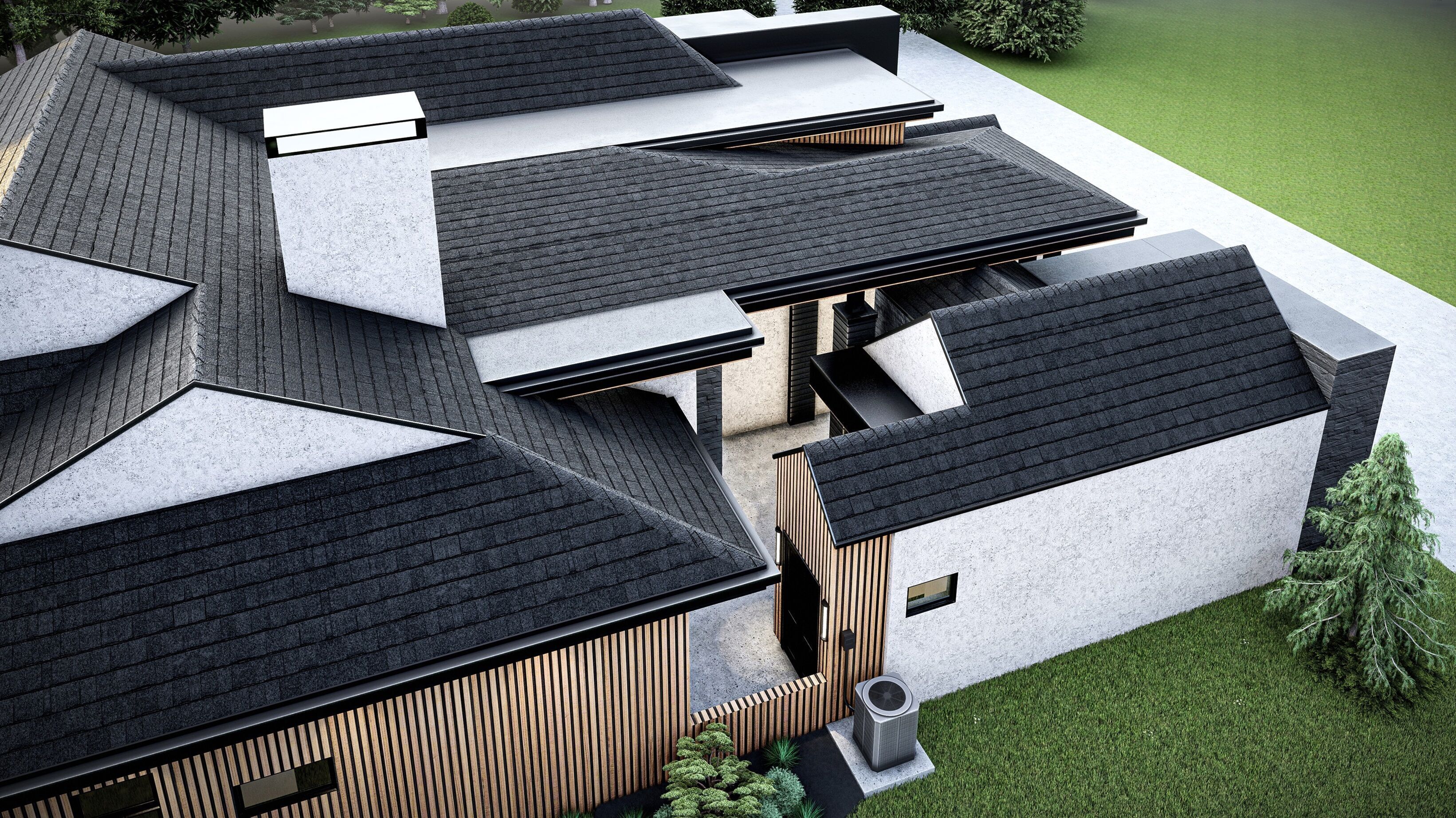 Modern House Number 7 - Stl-Dae file - 3d model Only 3D print model_6