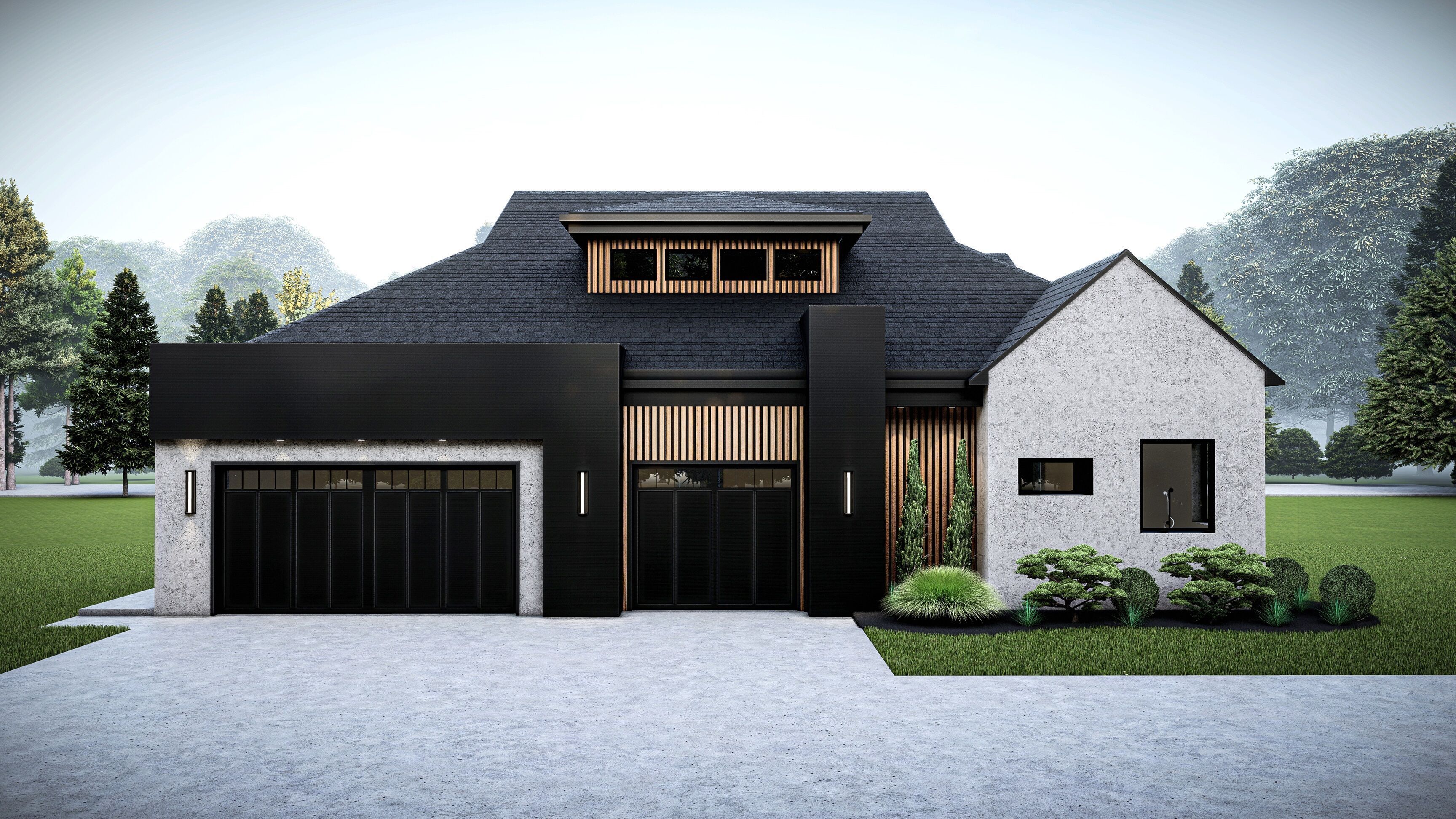 Modern House Number 7 - Stl-Dae file - 3d model Only 3D print model_9