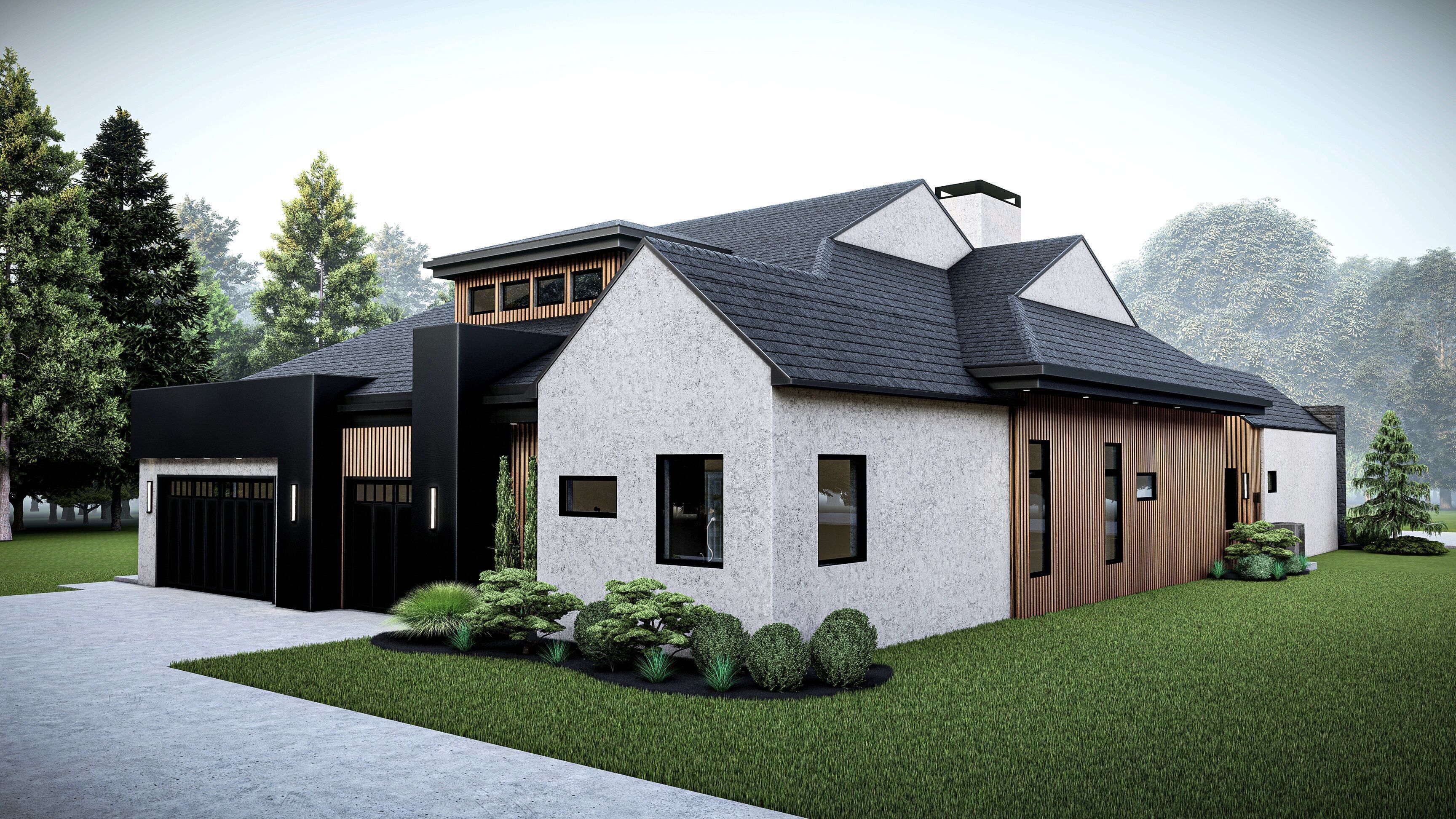 Modern House Number 7 - Stl-Dae file - 3d model Only 3D print model_8