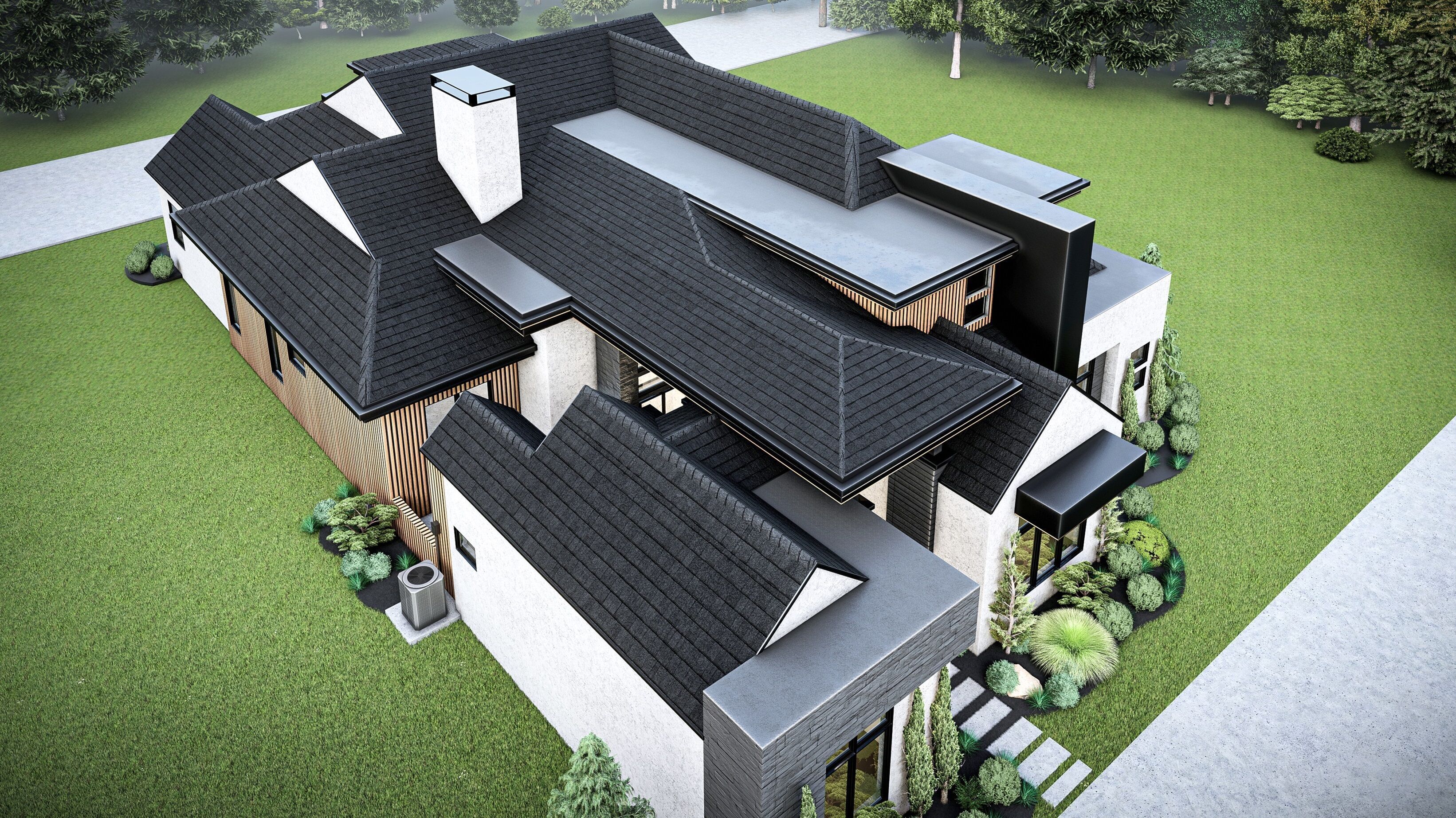 Modern House Number 7 - Stl-Dae file - 3d model Only 3D print model_5