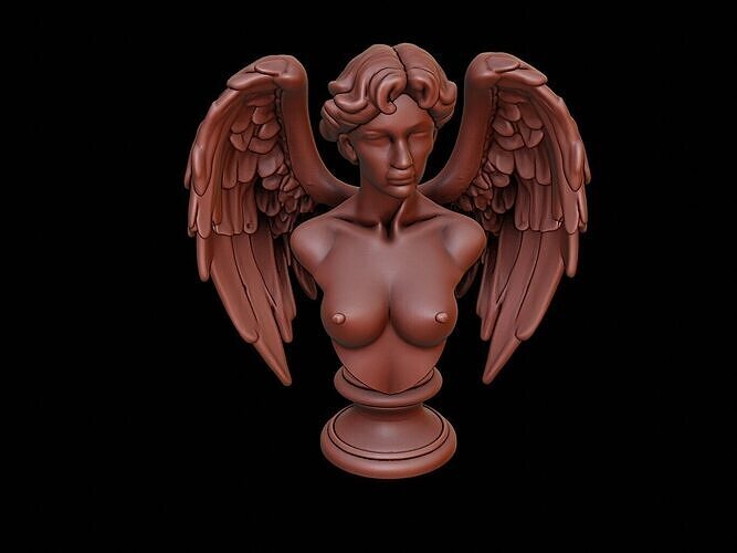 Fallen Angel Bust 3D print model