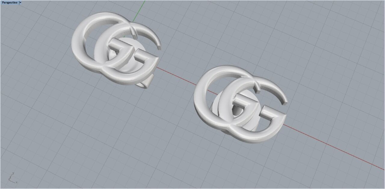 Pendant and Studs set z2133 3D print model_6