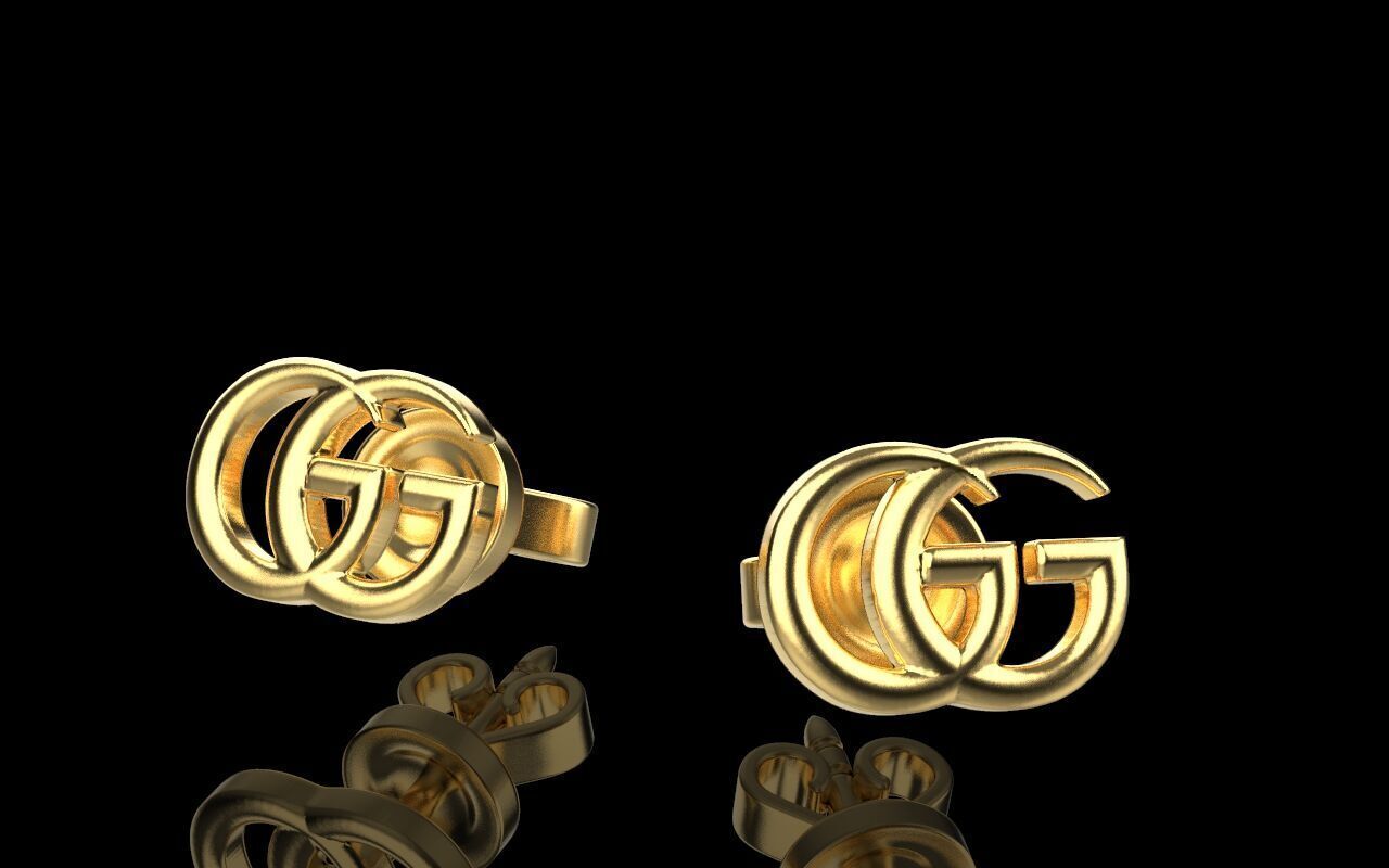 Pendant and Studs set z2133 3D print model_3