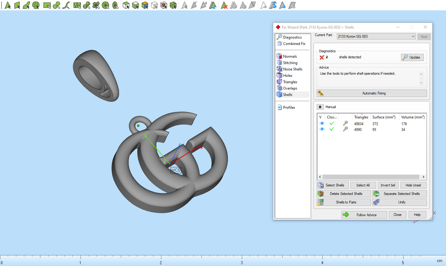 Pendant and Studs set z2133 3D print model_11