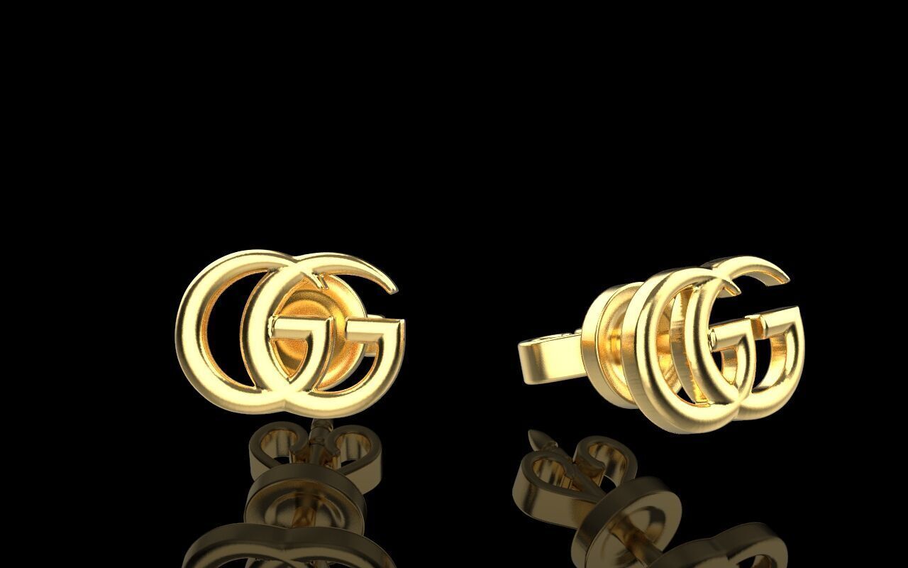 Pendant and Studs set z2133 3D print model_1