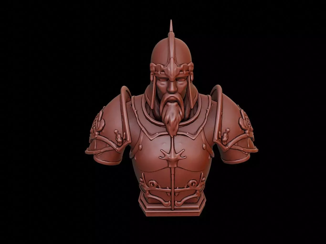 Fantasy Paladin Bust 3D print model_0