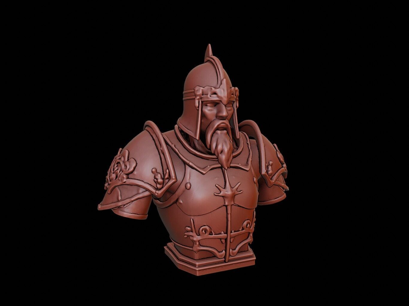 Fantasy Paladin Bust 3D print model_1
