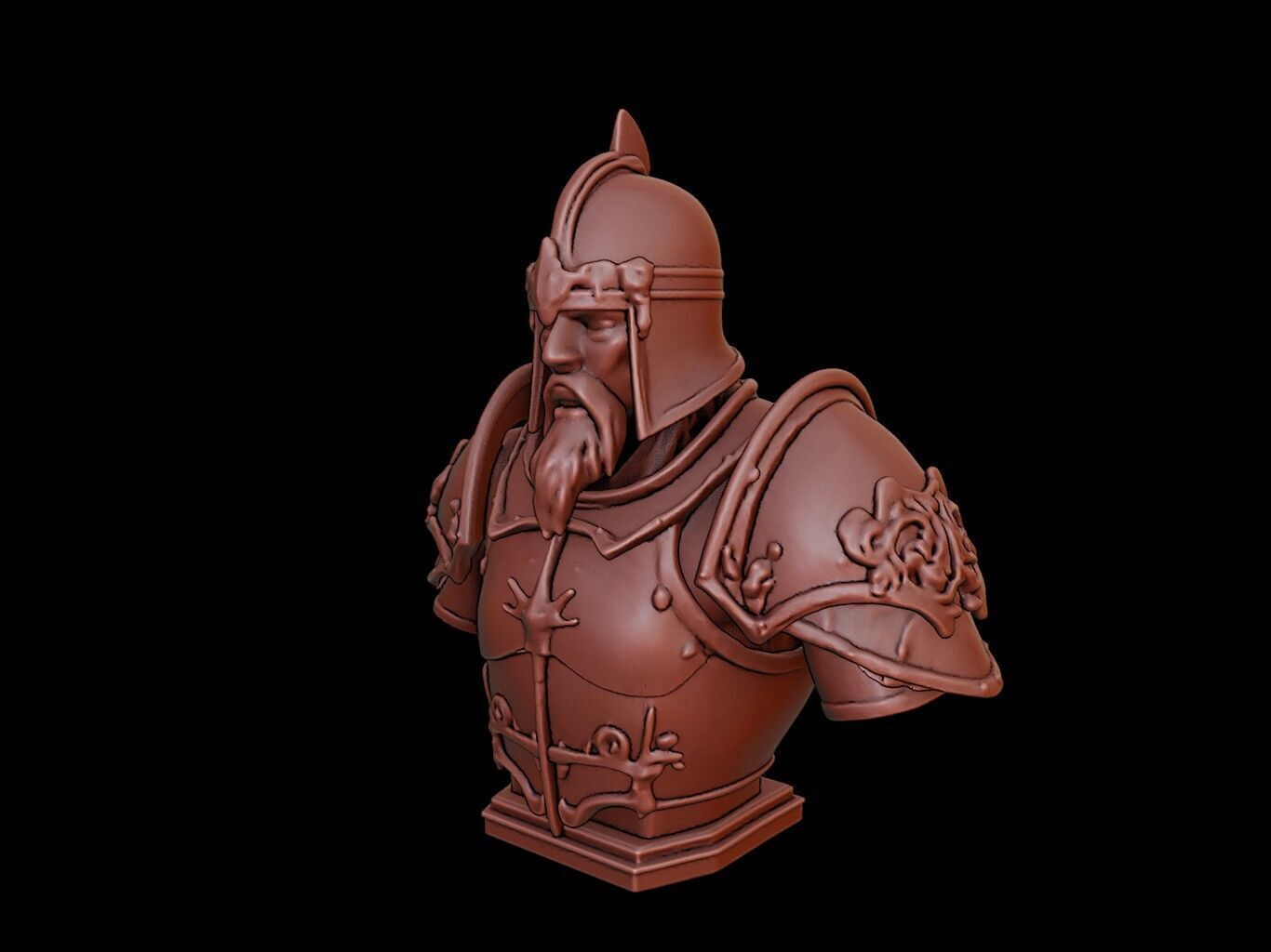 Fantasy Paladin Bust 3D print model_2