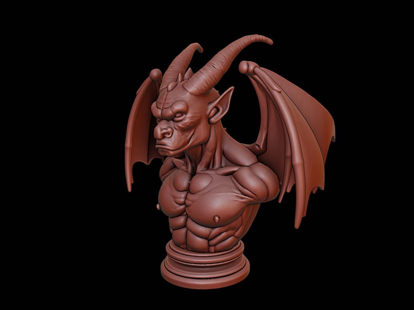 Gargoyle Bust 3D print model_2
