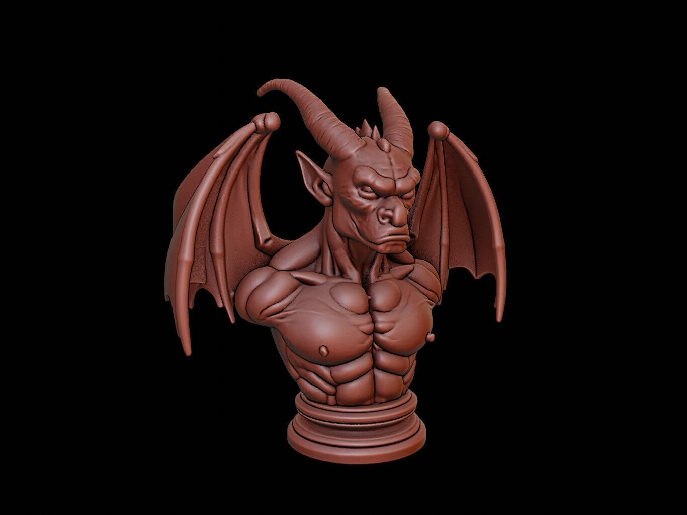 Gargoyle Bust 3D print model_1