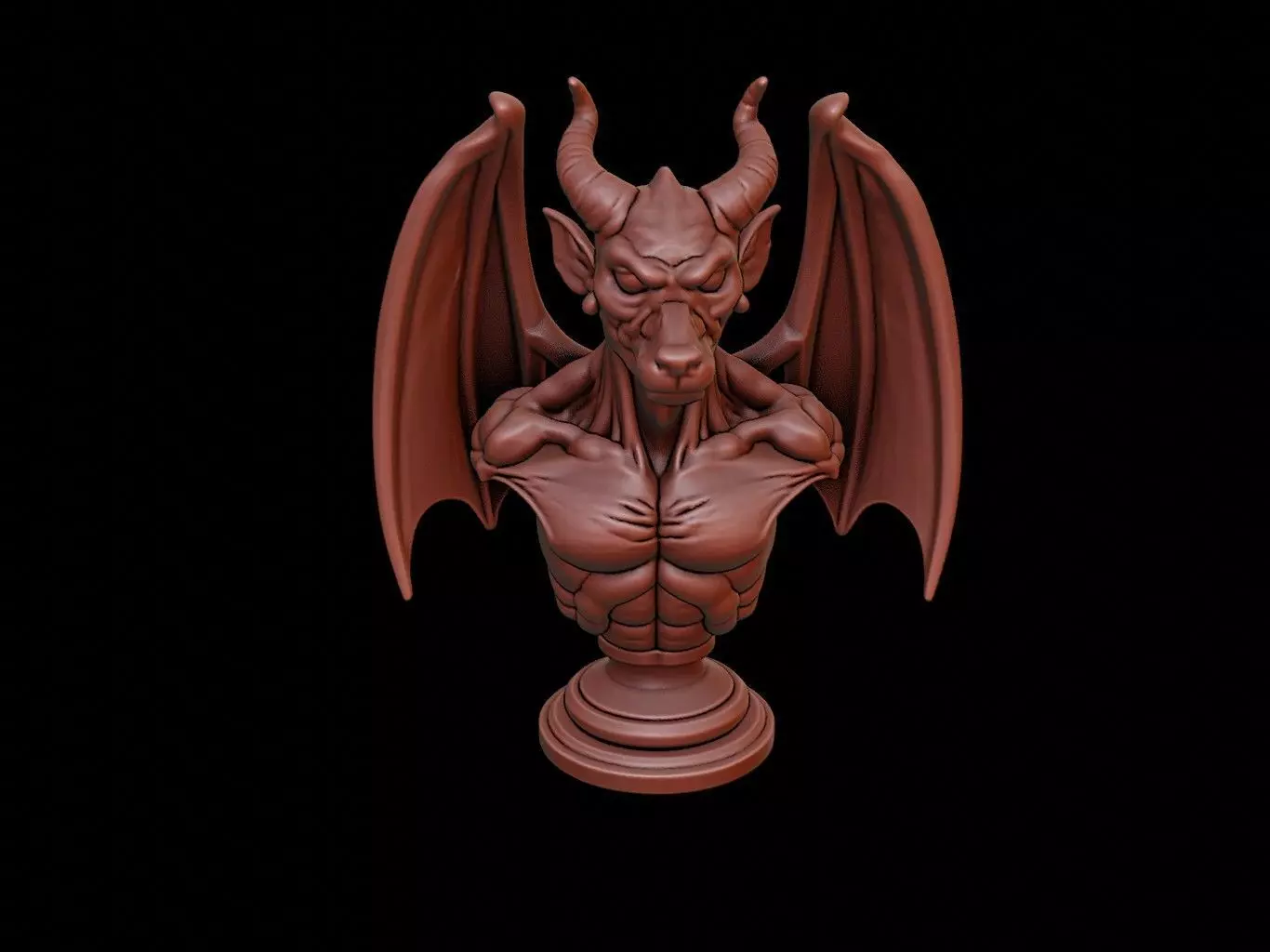 Gargoyle Bust 3D print model_0