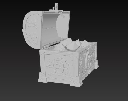 Ornate Treasure Chest High-Quality 3D Model Low-poly 3D model_17