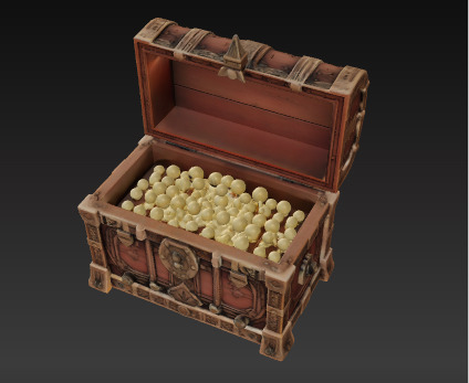 Ornate Treasure Chest High-Quality 3D Model Low-poly 3D model_14