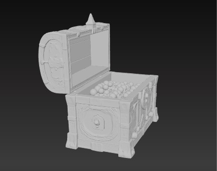 Ornate Treasure Chest High-Quality 3D Model Low-poly 3D model_18