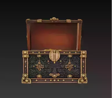  Ornate Treasure Chest High-Quality 3D Model