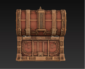 Ornate Treasure Chest High-Quality 3D Model Low-poly 3D model_11