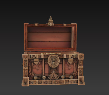 Ornate Treasure Chest High-Quality 3D Model Low-poly 3D model_6