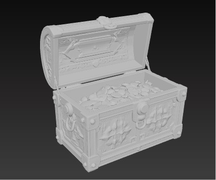 Ornate Treasure Chest High-Quality 3D Model Low-poly 3D model_20