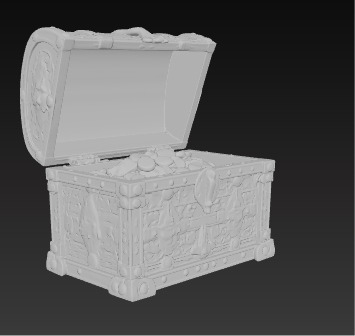 Ornate Treasure Chest High-Quality 3D Model Low-poly 3D model_4