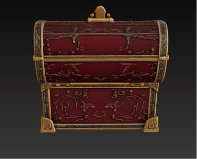Ornate Treasure Chest High-Quality 3D Model Low-poly 3D model_5
