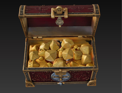 Ornate Treasure Chest High-Quality 3D Model Low-poly 3D model_13