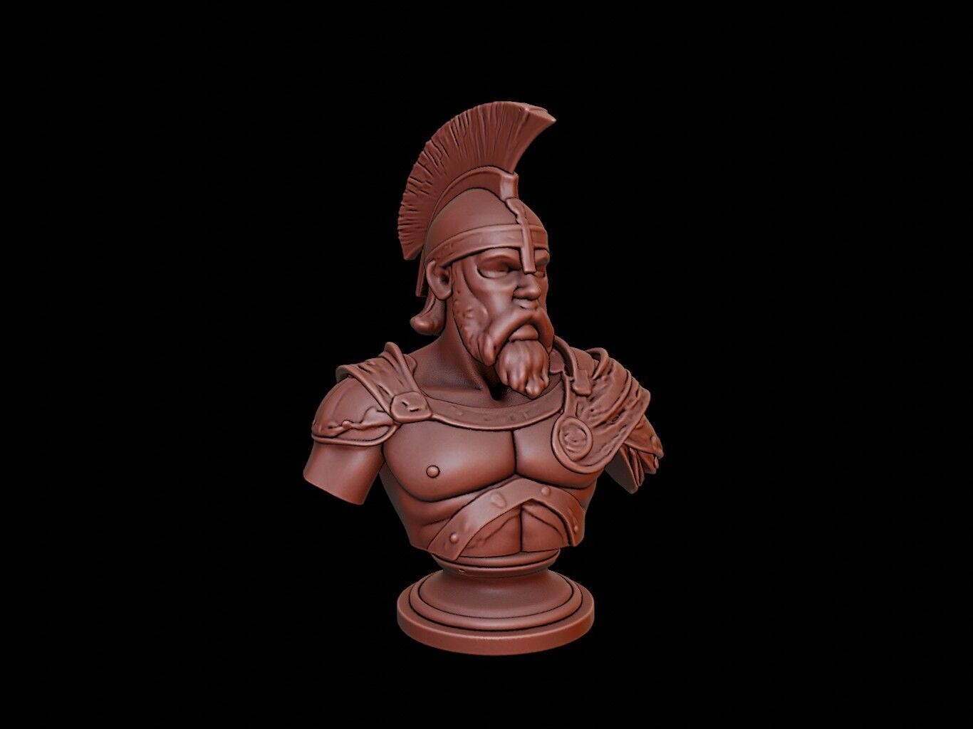Gladiator Champion Bust 3D print model_1