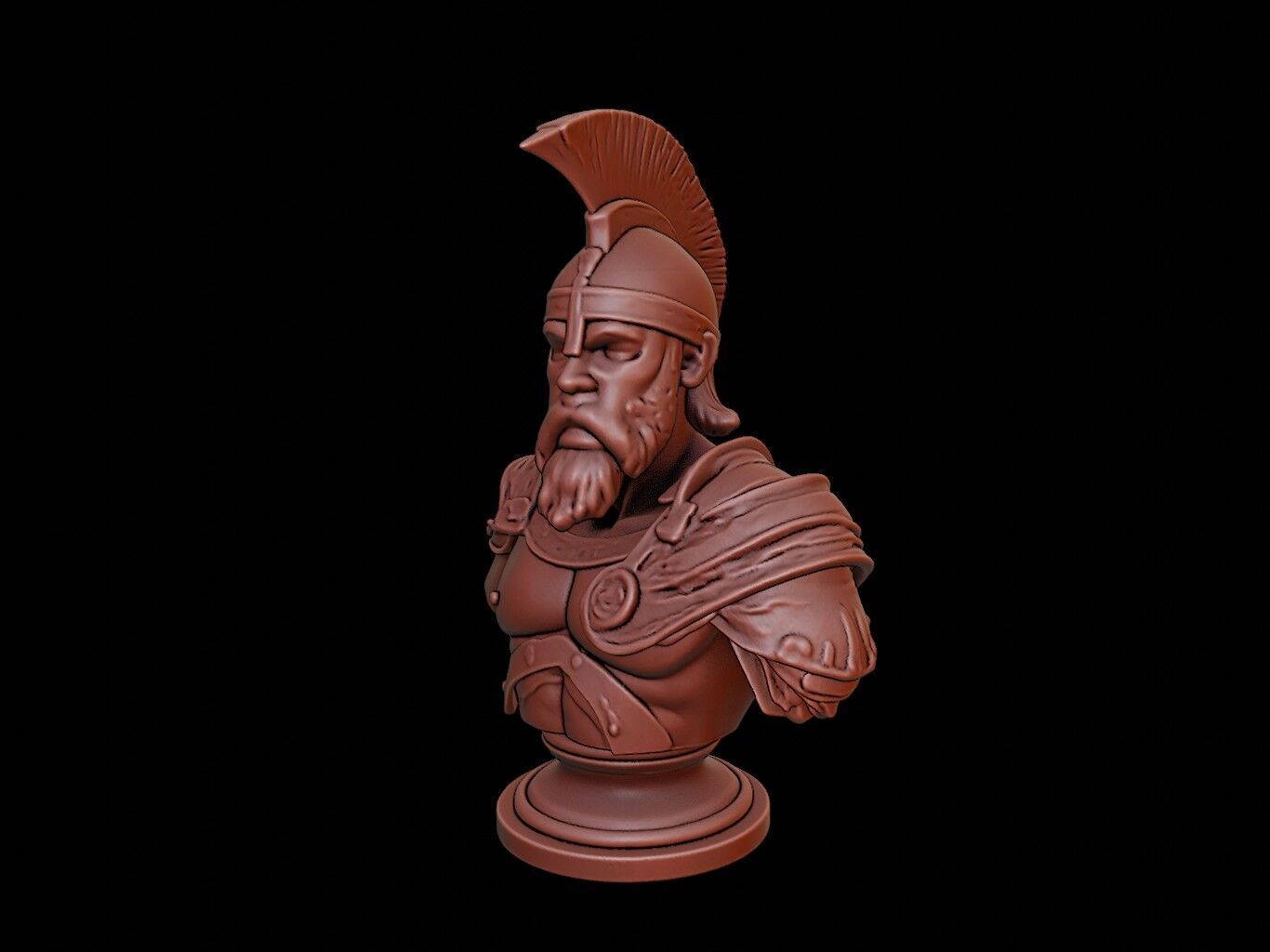 Gladiator Champion Bust 3D print model_2