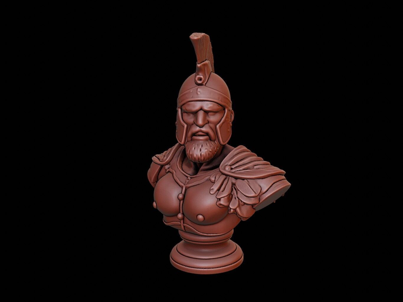 Gladiator Champion Bust 3D print model_2