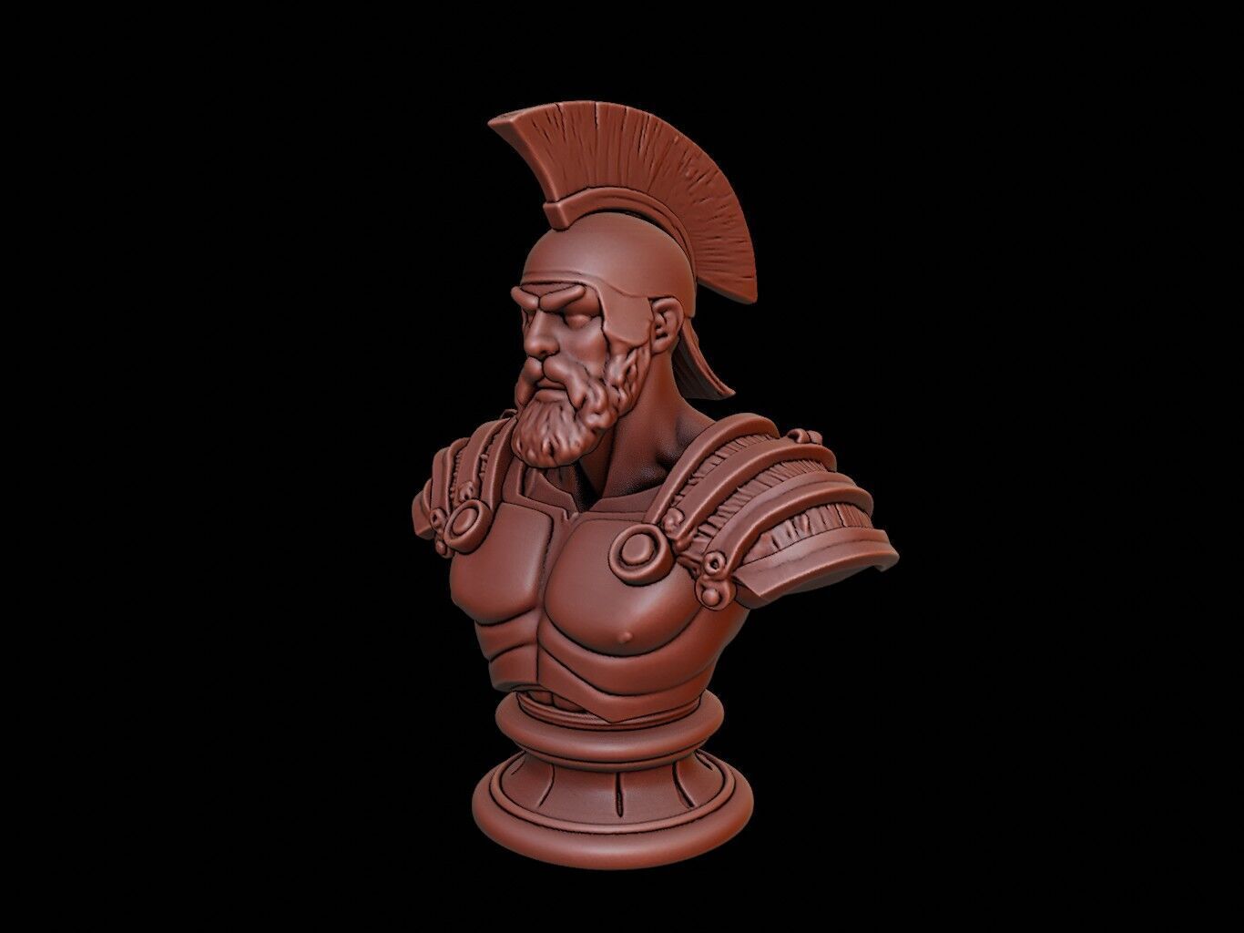 Gladiator Champion Bust 3D print model_2