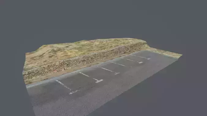 Parking lot Low-poly 3D model