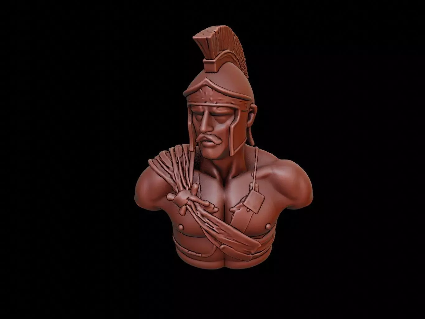 Gladiator Slave Bust 3D print model