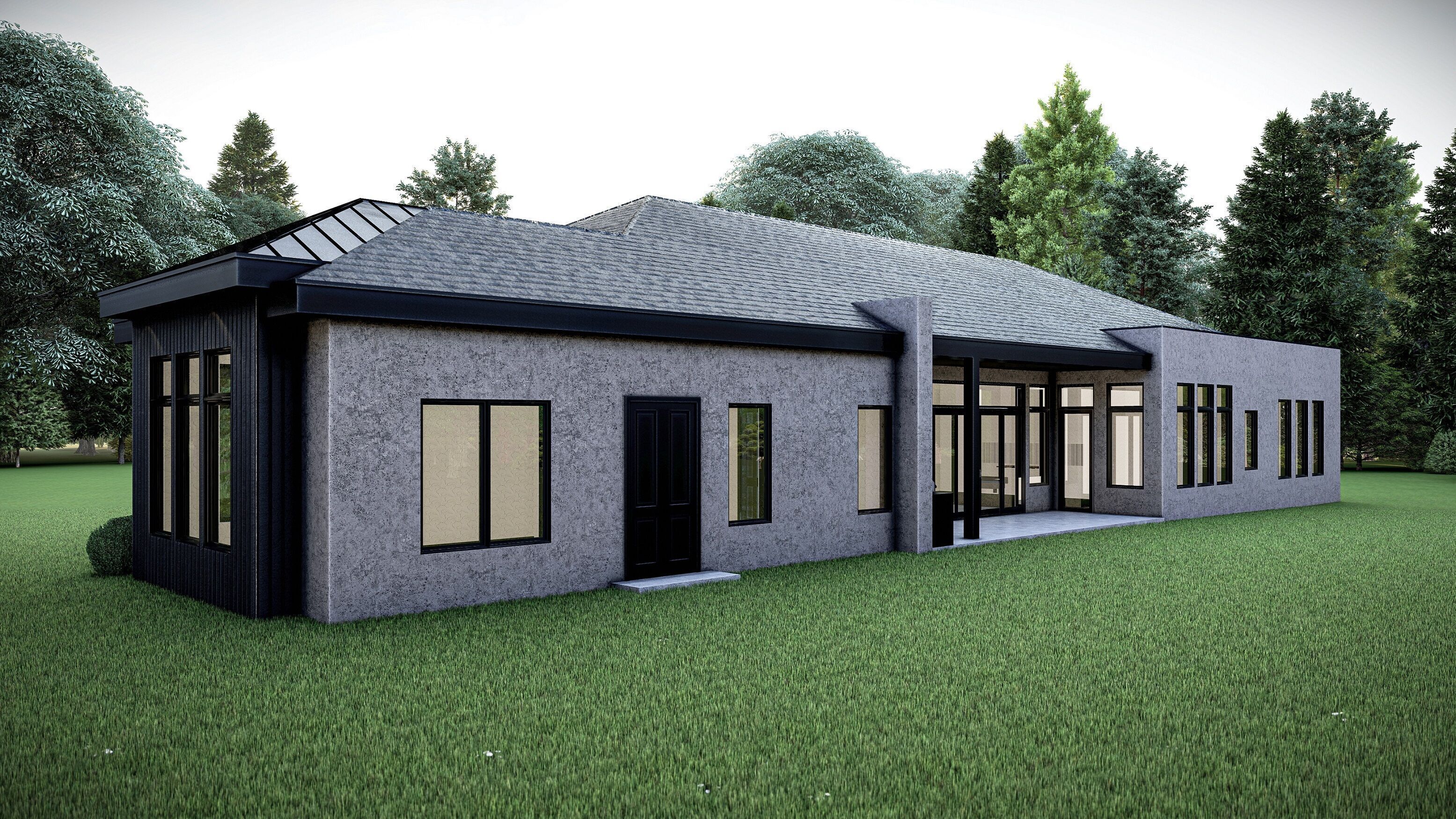 Modern House Number 11 - Stl-Dae file - 3d model Only 3D print model_6