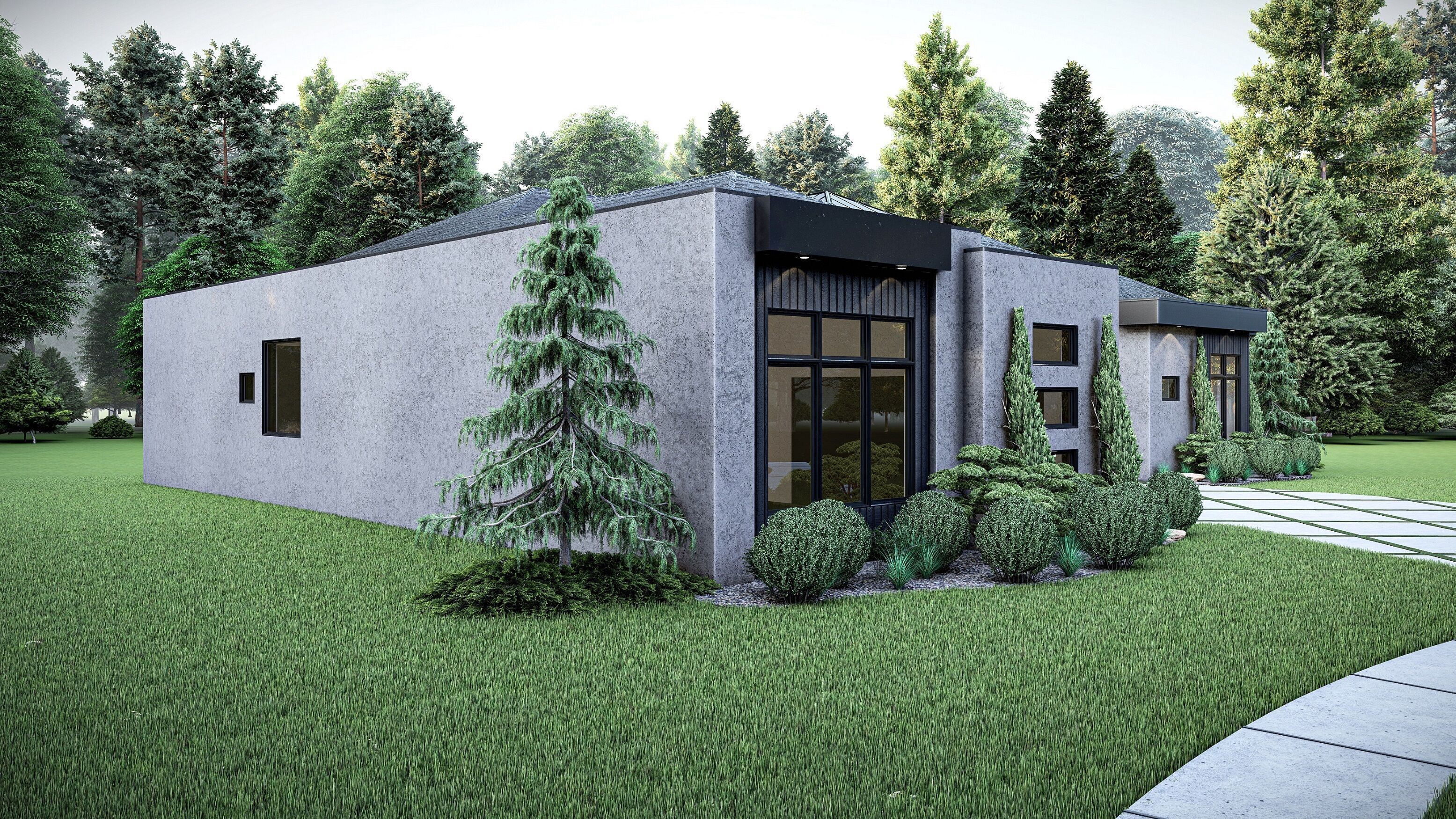 Modern House Number 11 - Stl-Dae file - 3d model Only 3D print model_2