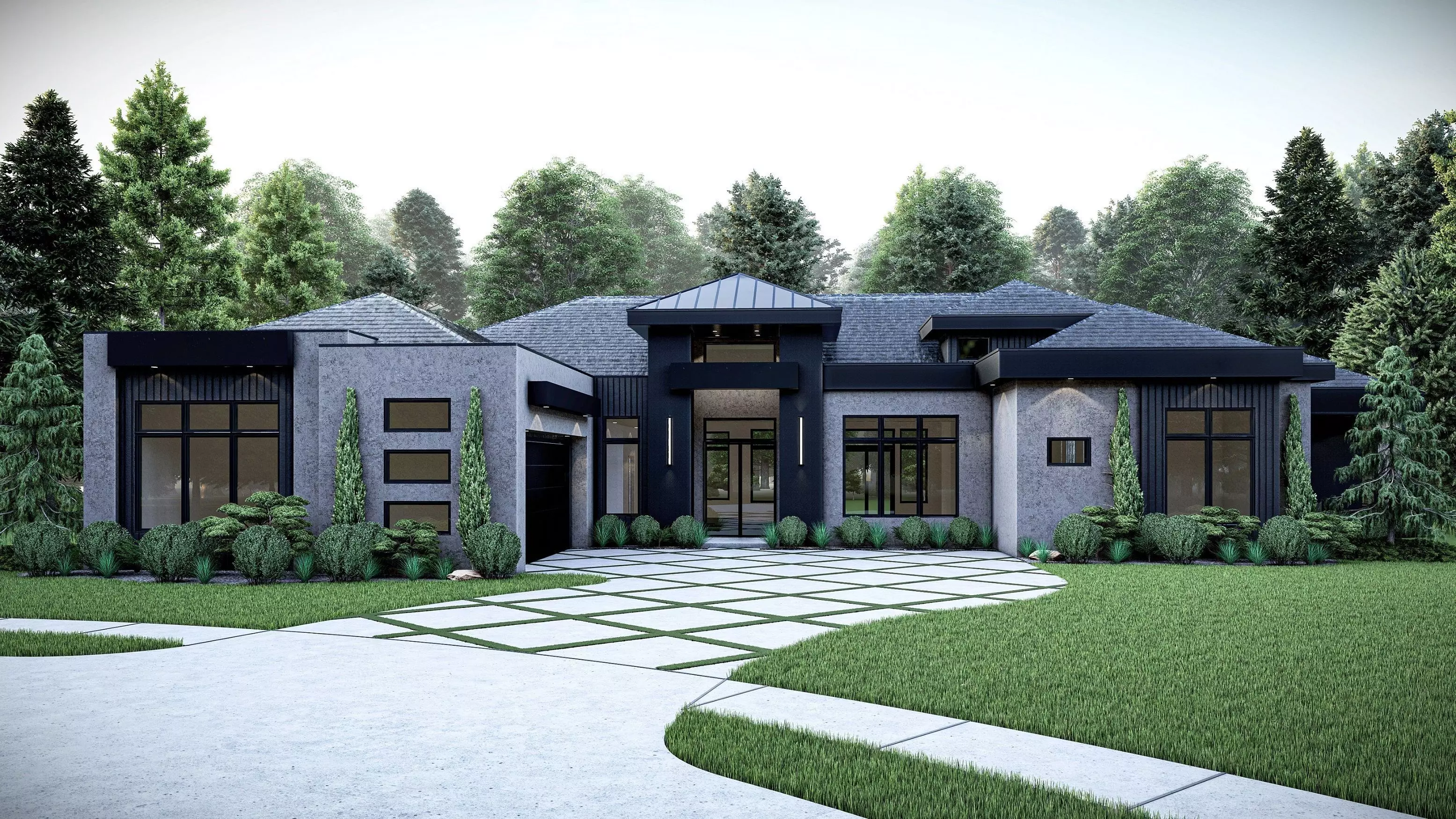 Modern House Number 11 - Stl-Dae file - 3d model Only 3D print model_0