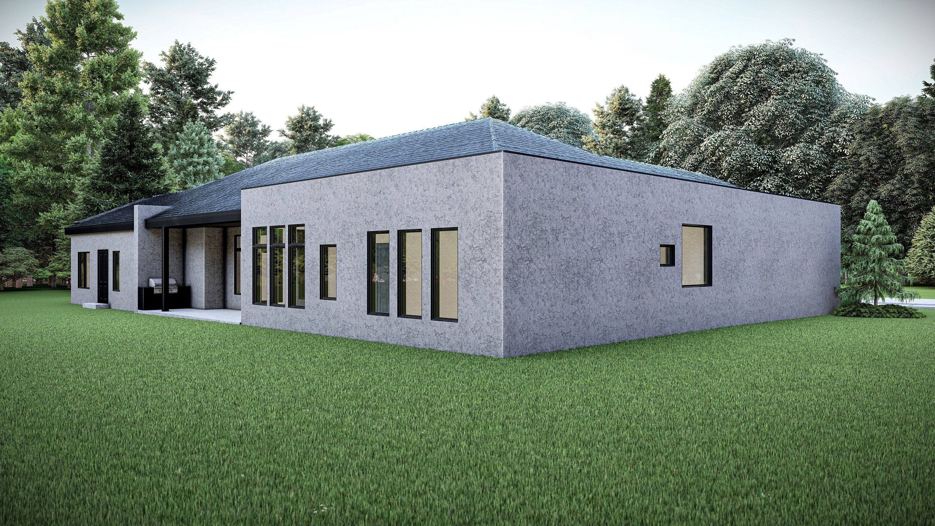 Modern House Number 11 - Stl-Dae file - 3d model Only 3D print model_5